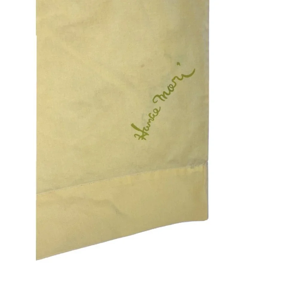 Vintage Martex & Hanae Mori Pillowcase 1970s Yellow Butterfly Signed King Sham